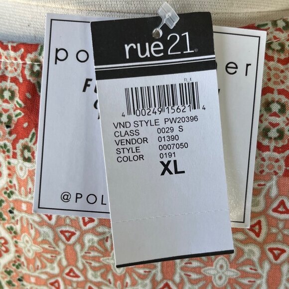 Polly & Esther Blouse Top Womens XL Tie Patchwork Sleeveless New - Picture 8 of 10